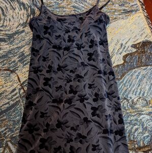 Garage Midnight Blue Velvet Dress